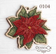 Набор для вышивки крестом Цветы на деревянной основе от ФрузелОК 104